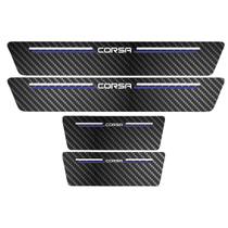 Kit Soleira Protetora Porta Premium Blue Carbono - Corsa Kit Soleira Protetora Porta Premium Blue Carbono - Corsa