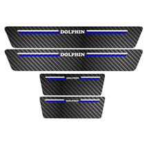 Kit Soleira Protetora Porta Premium Blue Carbono Dolphin 25