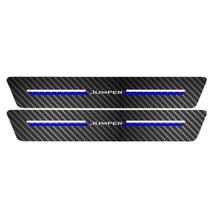 Kit Soleira Protetora Porta Premium Blue Carbono Jumper 2 PT