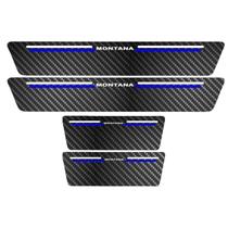 Kit Soleira Protetora Porta Premium Blue Carbono - Montana