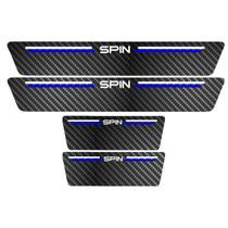 Kit Soleira Protetora Porta Premium Blue Carbono - Spin