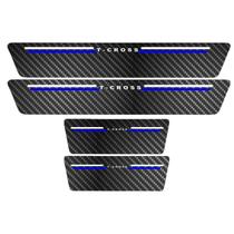 Kit Soleira Protetora Porta Premium Blue Carbono - T-cross Kit Soleira Protetora Porta Premium Blue Carbono - T-cross