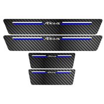 Kit Soleira Protetora Porta Premium Blue Fibra Carbono Focus Kit Soleira Protetora Porta Premium Blue Fibra Carbono Focus