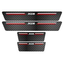 Kit Soleira Protetora Porta Premium Red Carbono - 3008 Kit Soleira Protetora Porta Premium Red Carbono - 3008