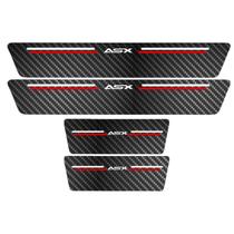 Kit Soleira Protetora Porta Premium Red Carbono - ASX