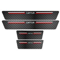 Kit Soleira Protetora Porta Premium Red Carbono - Captur Kit Soleira Protetora Porta Premium Red Carbono - Captur