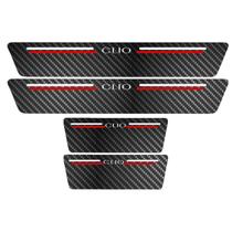 Kit Soleira Protetora Porta Premium Red Carbono - Clio Kit Soleira Protetora Porta Premium Red Carbono - Clio
