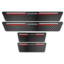 Kit Soleira Protetora Porta Premium Red Carbono - Commander Kit Soleira Protetora Porta Premium Red Carbono - Commander