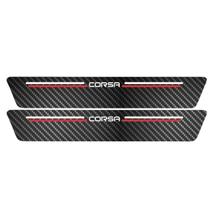 Kit Soleira Protetora Porta Premium Red Carbono Corsa 2PT Kit Soleira Protetora Porta Premium Red Carbono Corsa 2PT
