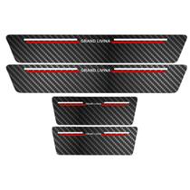 Kit Soleira Protetora Porta Premium Red Carbono GrandLivina