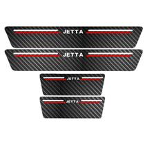 Kit Soleira Protetora Porta Premium Red Carbono - Jetta