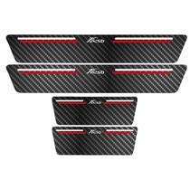 Kit Soleira Protetora Porta Premium Red Carbono - New Fiesta Kit Soleira Protetora Porta Premium Red Carbono - New Fiesta