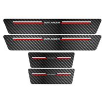Kit Soleira Protetora Porta Premium Red Carbono Outlander