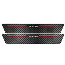 Kit Soleira Protetora Porta Premium Red Carbono - Troller