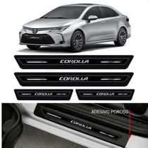 Kit Soleira Resinada Proteção Porta Premium Preto Black Toyota Corolla 2013 a 2022 Kit Soleira Resinada Proteção Porta Premium Preto Black Toyota Corolla 2013 a 2022