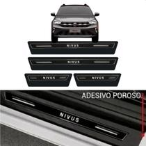 Kit Soleira Volkswagen Nivus 2021 2022 Protetora Resinada Premium Preto Black