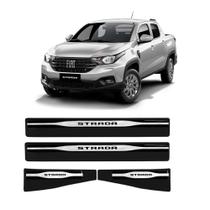 Kit Soleiras Aço Escovado NP - Protetor Premium Strada 2020 a 2025