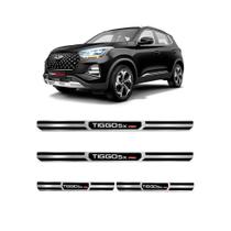 Kit Soleiras Aço Escovado NP - Protetor Premium Tiggo 5X Pro 2022 à 2025