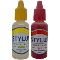 Kit solução indicadora 20ml - reagente ph (vermelho a) e cloro (amarelo b) Kit solução indicadora 20ml - reagente ph (vermelho a) e cloro (amarelo b)