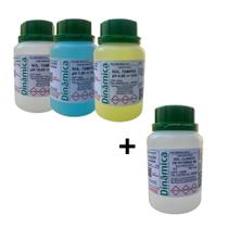 Kit Solução Phmetro Tampão Calibrador Ph 4 - 7- 10 e kcl 3 molar c/500ml