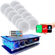 Kit Som Ambiente 2 Amplificadores Bluetooth + 12 Arandelas Gesso Kit Som Ambiente 2 Amplificadores Bluetooth + 12 Arandelas Gesso