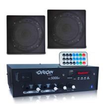 Kit Som Ambiente 300w Bluetooth +10 Caixas P/gesso Som Preta