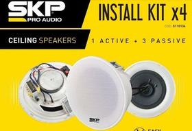 Kit Som Ambiente 4 Arandelas 1 Ativa 3 Passiva Bluetooth Skp Bivolt