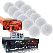 Kit Som Ambiente 4 Canal 500 Watts + 12 Caixa Br Red Gesso - ORION