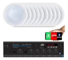 Kit Som Ambiente 4 Canal 500watts+ 10 Caixas Para Teto/gesso Kit Som Ambiente 4 Canal 500watts+ 10 Caixas Para Teto/gesso