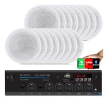 Kit Som Ambiente 4 Canal 500watts +16 Caixas Para Teto/gesso