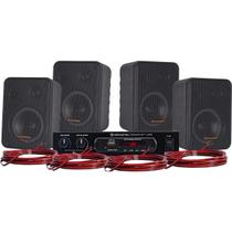 Kit Som Ambiente 400W Musical AMBIENCE 4000 Preto HAYONIK