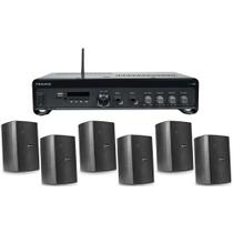 Kit Som Ambiente Amplificador Slim 3200 com 3 Pares de Caixas de Som PS 200 Kit Som Ambiente Amplificador Slim 3200 com 3 Pares de Caixas de Som PS 200