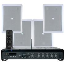 Kit Som Ambiente Apartamento 4 Arandelas Jbl + Amplificador Bluetooth Entrada Tv Frahm Slim 3700