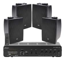 Kit Som Ambiente Area Gourmet 4 Caixas Jbl Com Amplificador Bluetooth Usb Sd + Controle Kit Som Ambiente Area Gourmet 4 Caixas Jbl Com Amplificador Bluetooth Usb Sd + Controle