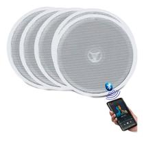 Kit Som Ambiente Bluetooth 1 Caixa Ativa+4 Passivas Embutir Kit Som Ambiente Bluetooth 1 Caixa Ativa+4 Passivas Embutir