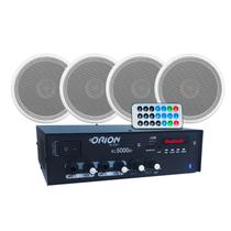 Kit Som Ambiente Bluetooth + 4 Caixas De Som Embutir 55w 5p
