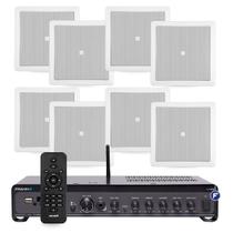 Kit Som Ambiente Bluetooth Jbl 8 Arandelas de Embutir Teto Conexão Com Tv Celular Spotify