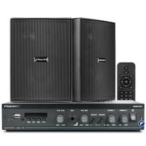 Kit Som Ambiente Bluetooth Usb Sd Area Gourmet + 2 Caixas Acústica Interna e Externa