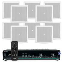Kit Som Ambiente Bluetooth Usb Sd Area Gourmet + Arandelas Embutir Teto Gesso Jbl 10 Unid Multiuso