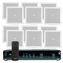Kit Som Ambiente Bluetooth Usb Sd Home Lojas Etc.. + Arandelas Embutir Teto Gesso Jbl 12 Unid
