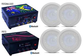 Kit Som Ambiente Fifty Four USB Bluetooth Com 4 Arandelas