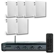 Kit Som Ambiente Frahm 4500 6 Cx Som Arandela Embutir Quad.