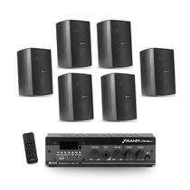 Kit Som Ambiente Frahm Slim 1000 + 6 Caixas Ps 200 c/suporte Kit Som Ambiente Frahm Slim 1000 + 6 Caixas Ps 200 c/suporte