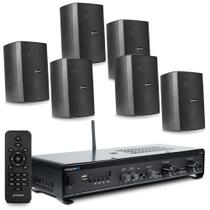 Kit Som Ambiente Frahm Slim 2700 e 6 Caixas PS200 Para Academias Potência De Saída Rms 160 W Kit Som Ambiente Frahm Slim 2700 e 6 Caixas PS200 Para Academias Potência De Saída Rms 160 W