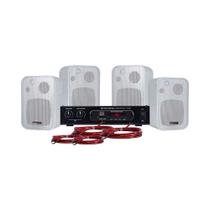 Kit Som Ambiente Hayonik 400W Musical Ambience 4000 V2 Branco - AP0427