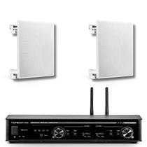 Kit Som Ambiente Home Sense 320.4 + 2 Som Arandela Quadrada