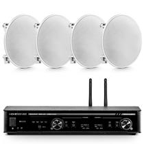 Kit Som Ambiente Home Sense 320.4 + 4 Som Arandela Embutir Kit Som Ambiente Home Sense 320.4 + 4 Som Arandela Embutir