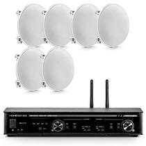 Kit Som Ambiente Home Sense 320.4 + 6 Som Arandela Embutir