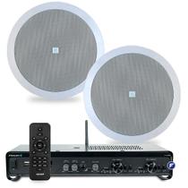 Kit Som Ambiente Jbl Bluetooth Area Gourmet Conexão Optical Tv Spotify + 2 Arandelas Embutir
