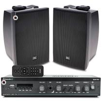 Kit Som Ambiente Jbl Bluetooth Area Piscina Churrasco Slim 1600 + 2 Caixas Acústica Jbl